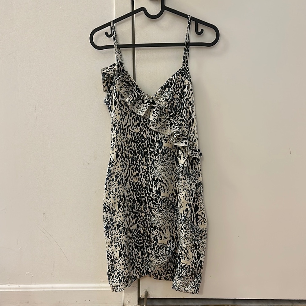 Leopard Print Ruffle Dress
